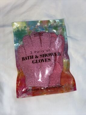 Elite Shower Exfoliating Wash Skin Spa Bath Gloves Scrubber New in Package